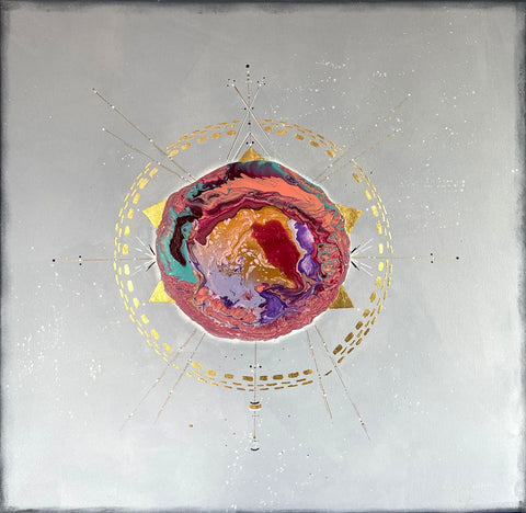Pictură originală abstractă "King of the Soul"