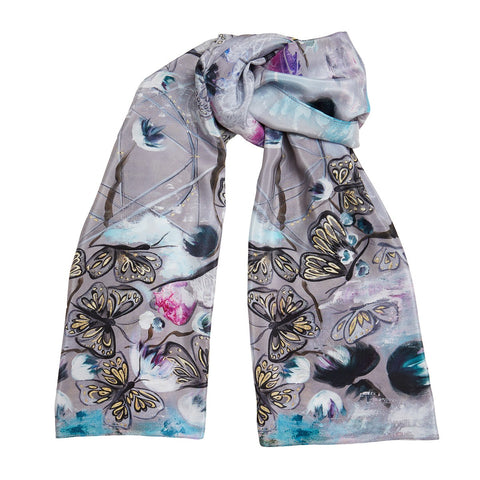Eșarfă din mătase Butterfly World