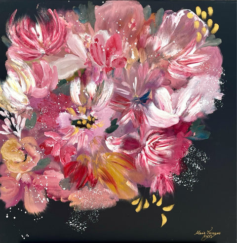 Pictură florală abstractă originală Blossom Dance