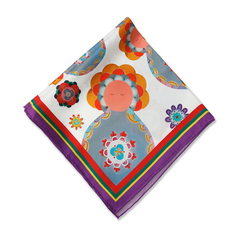 Eșarfă din mătase Doll Mandala