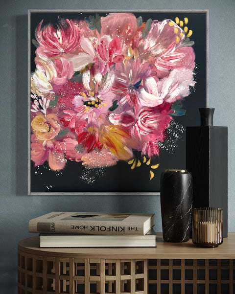 Pictură florală abstractă originală Blossom Dance