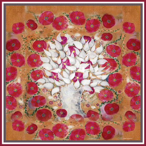 Eșarfă din lână naturală Tree of Life