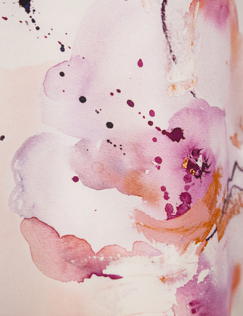 Bluză din mătase Soft Pink Watercolour