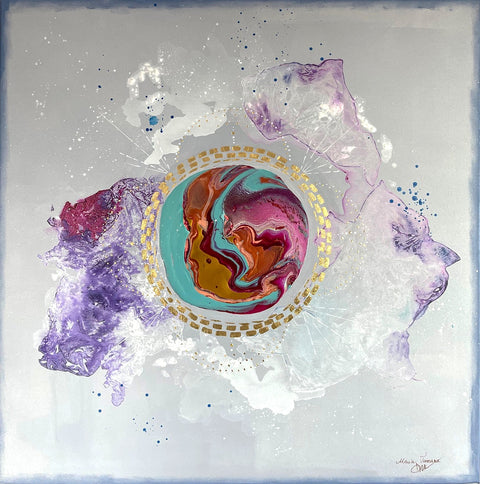 Pictură originală abstractă The World in Peace