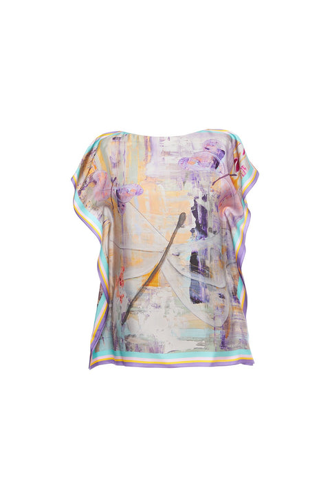 Bluză caftan din mătase Dragonfly