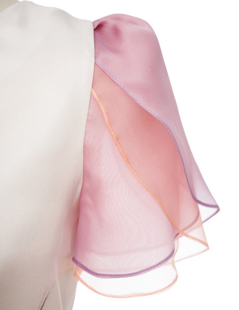 Bluză din mătase Soft Pink Watercolour