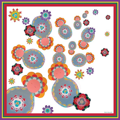 Eșarfă din mătase Doll Mandala