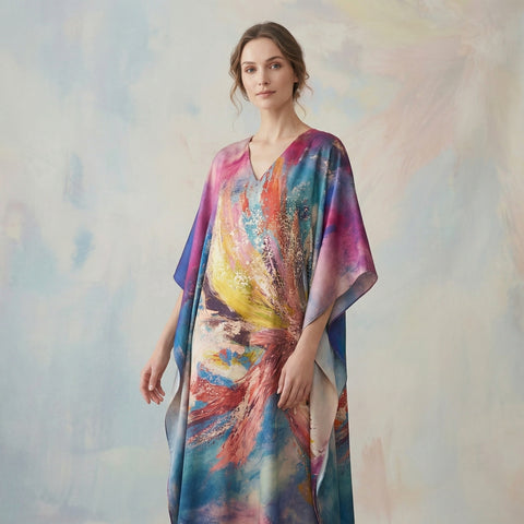 Rochie caftan din mătase Balada