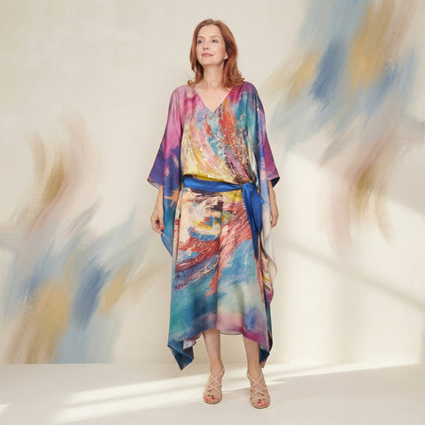 Rochie caftan din mătase Balada