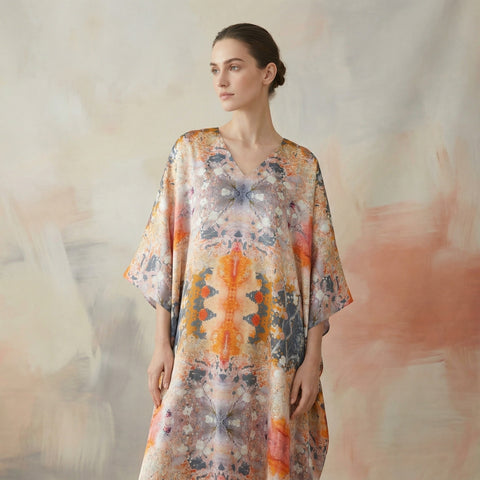 Rochie caftan din mătase Blessing