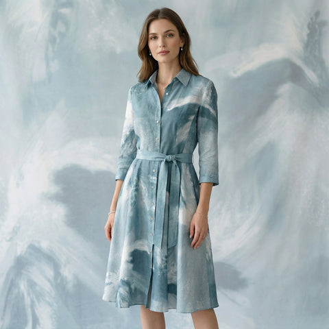 Rochie de in Grey Flowers Whispers