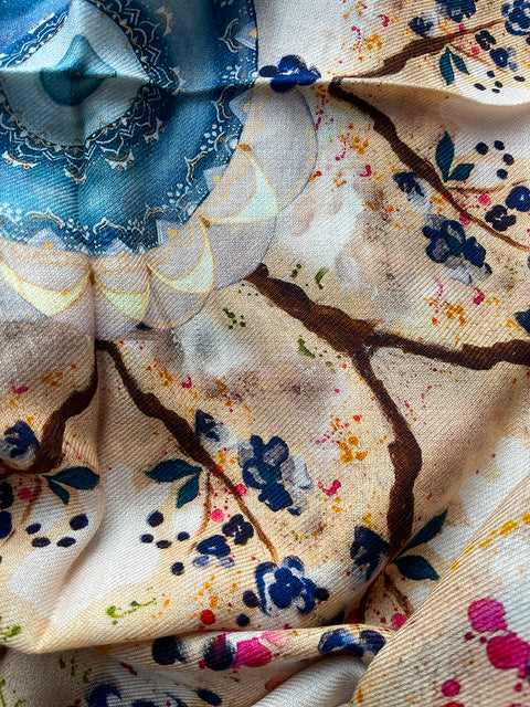 Eșarfă din lână naturală Dream Catcher