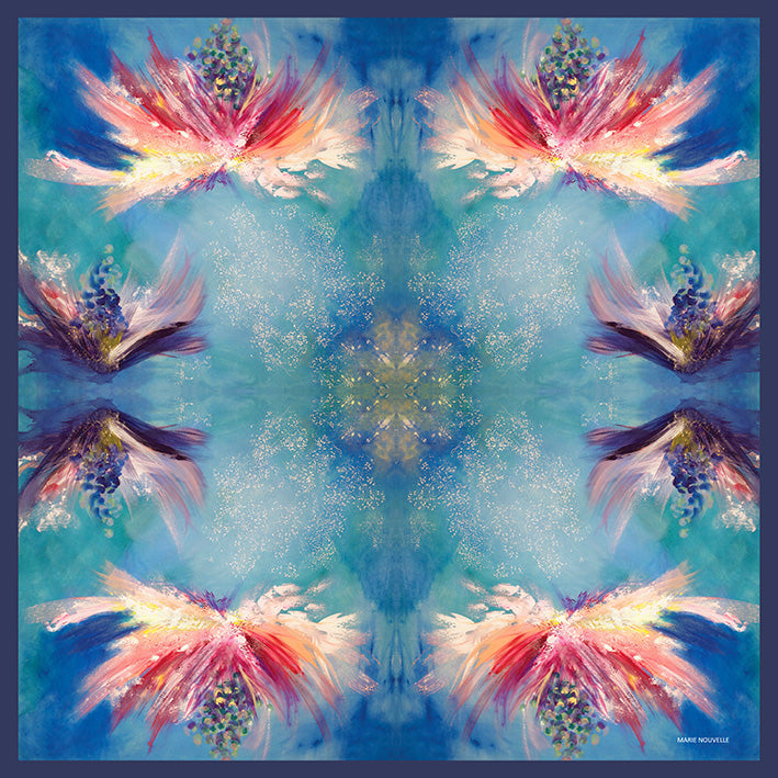 Esarfa din Lana Flowers Whispers | Design Floral 120cm – Marie