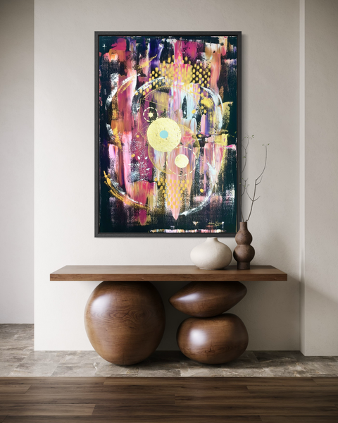 Pictură abstractă originală Cosmic Canvas