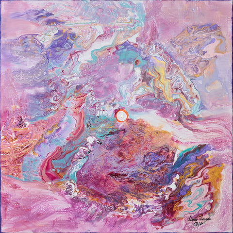 Pictură originală abstractă Melting Love