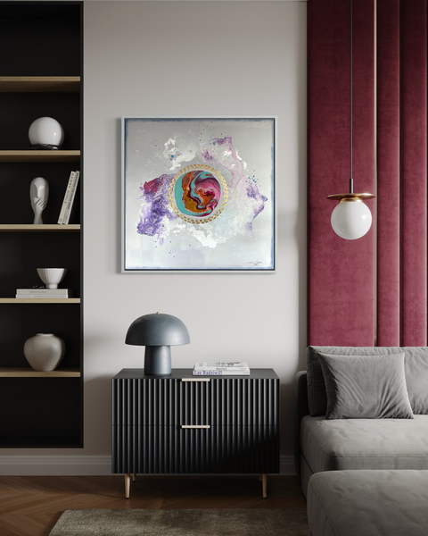 Pictură originală abstractă The World in Peace