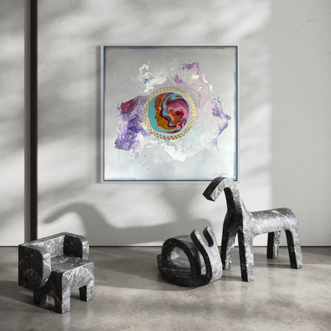 Pictură originală abstractă The World in Peace