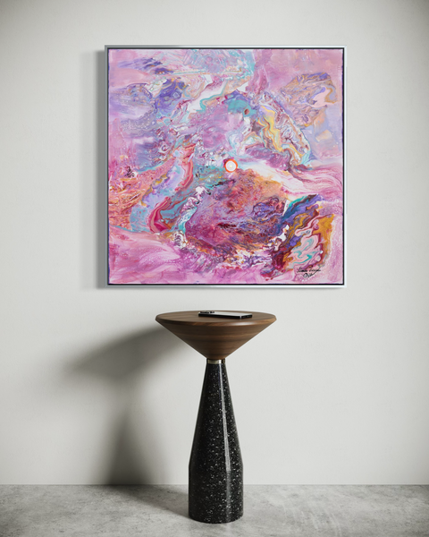 Pictură originală abstractă Melting Love