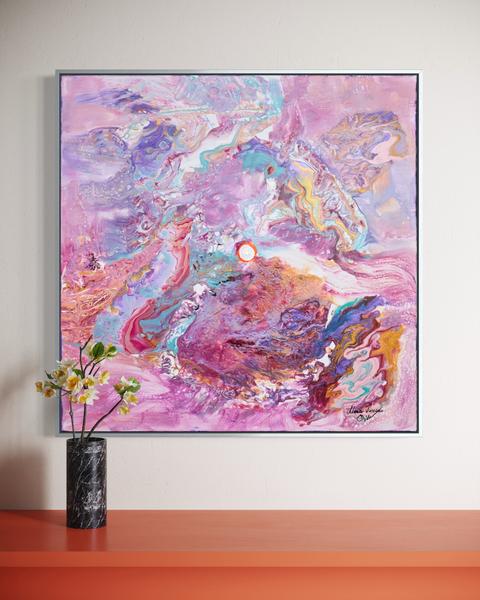 Pictură originală abstractă Melting Love