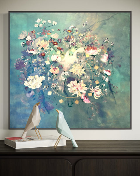 Pictură originală florală Center of Creation