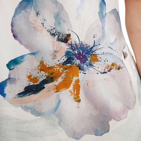 Bluză din mătase Blue Touch Watercolour
