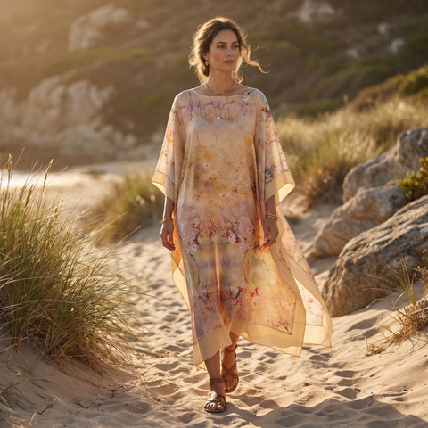 Rochie kaftan mătase Scent of a Dream