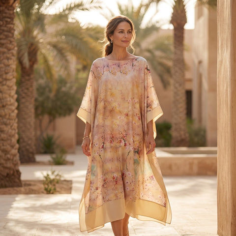 Rochie kaftan mătase Scent of a Dream