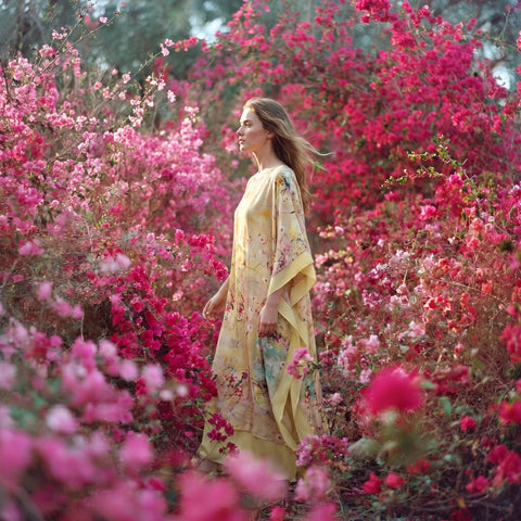 Rochie kaftan mătase Scent of a Dream