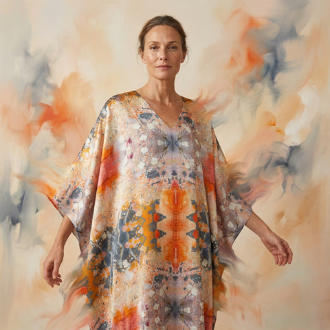 Rochie caftan din mătase Blessing