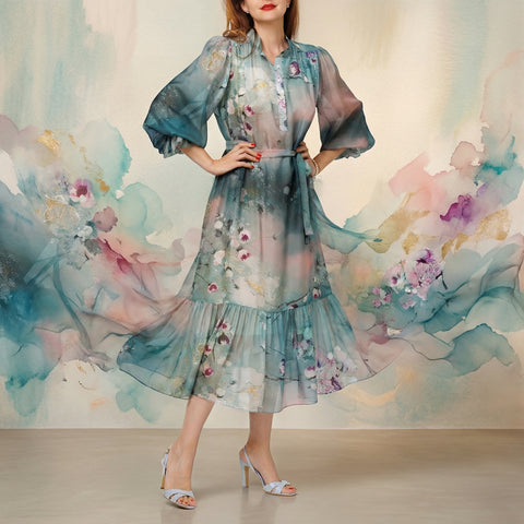 Rochie voal mătase Nature Whispering